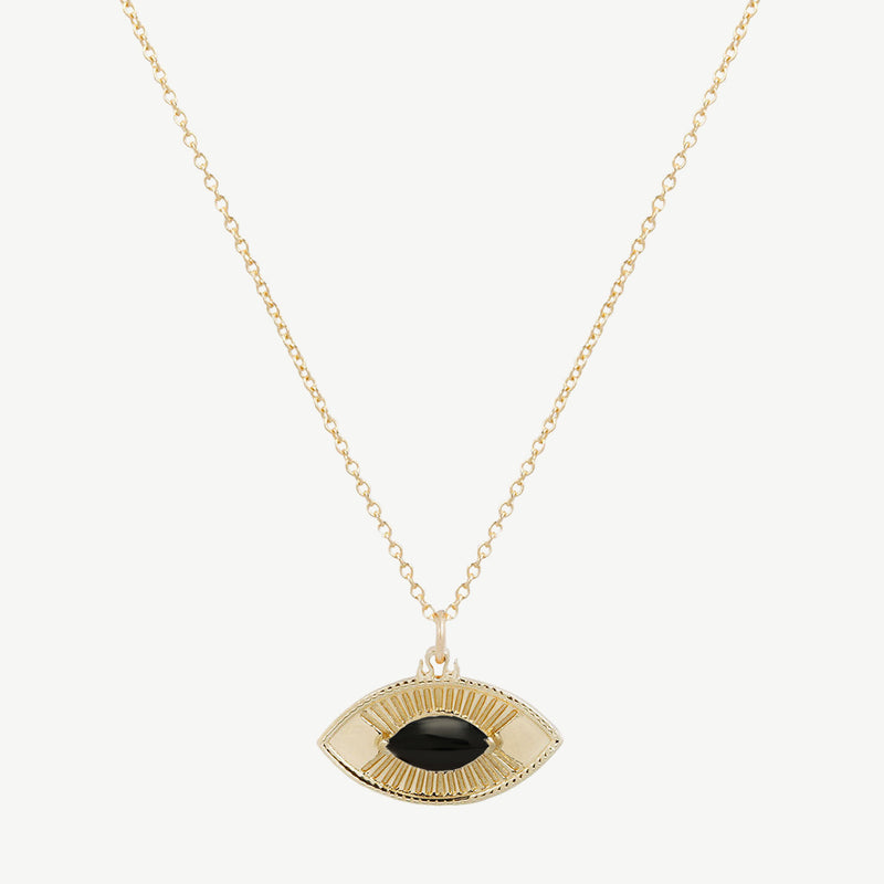 Snake Eye Necklace in Black Onyx
