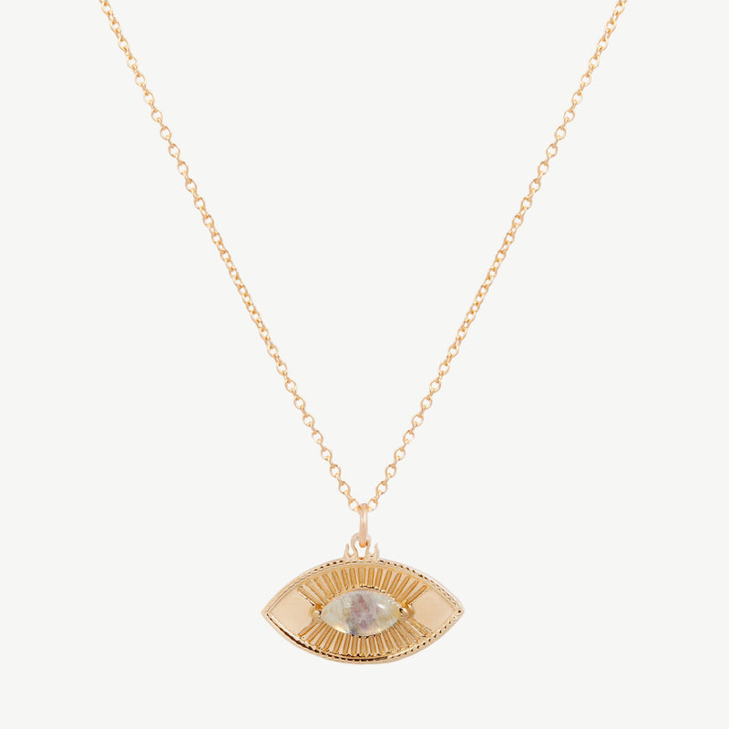 Snake Eye Necklace in Moonstone