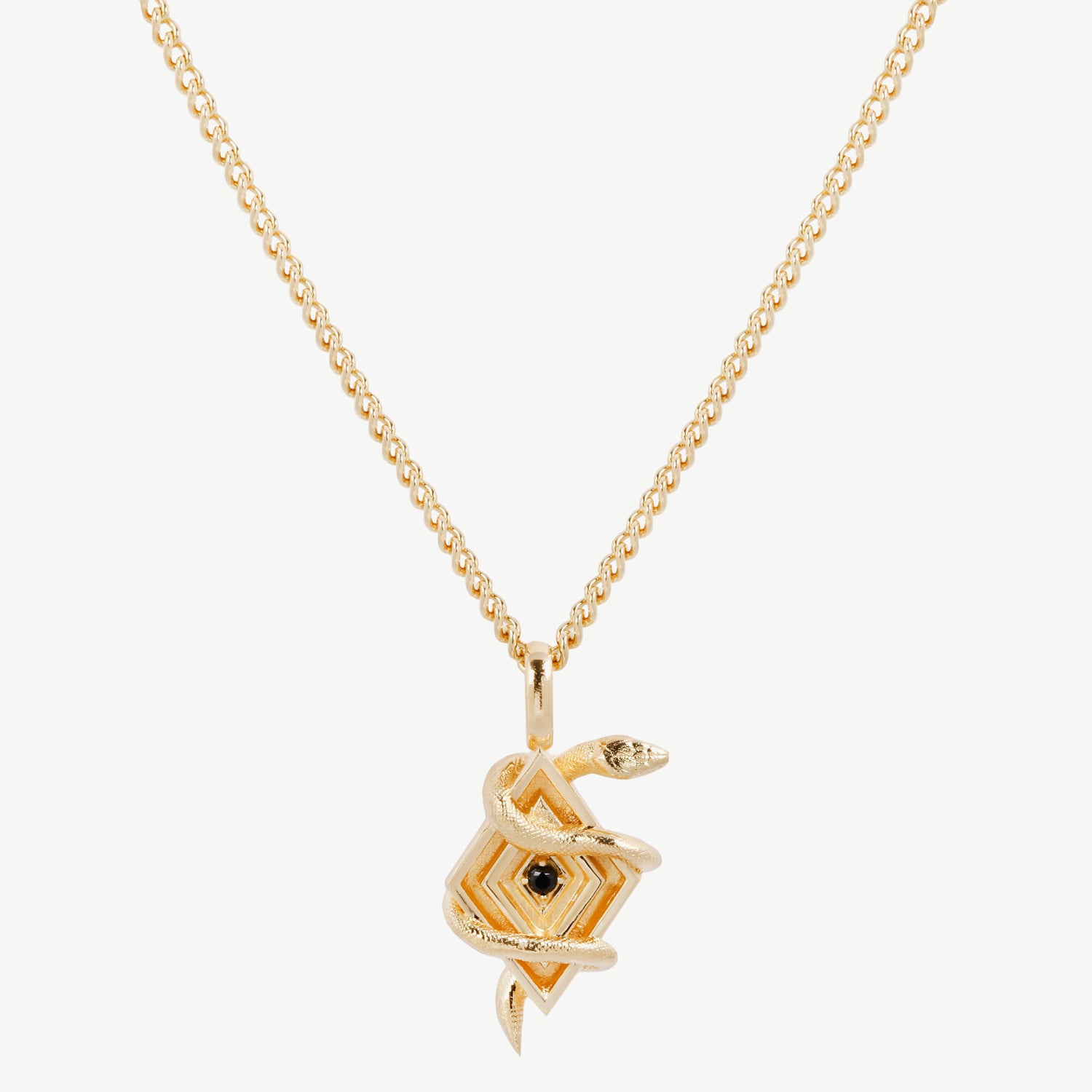 Sidewinder Necklace in Black Spinel