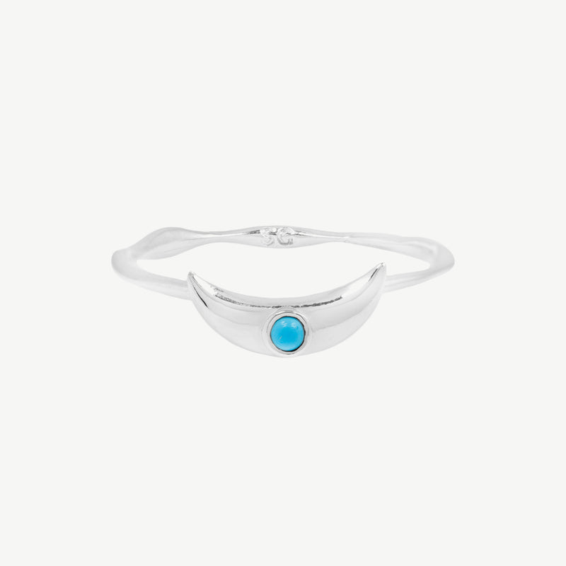 Crescent Ring in Turquoise