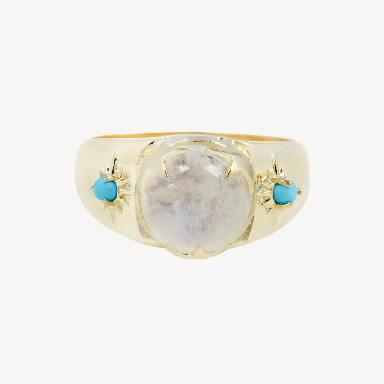 Luna Signet in Moonstone/Turquoise