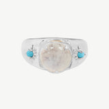 Luna Signet in Moonstone/Turquoise