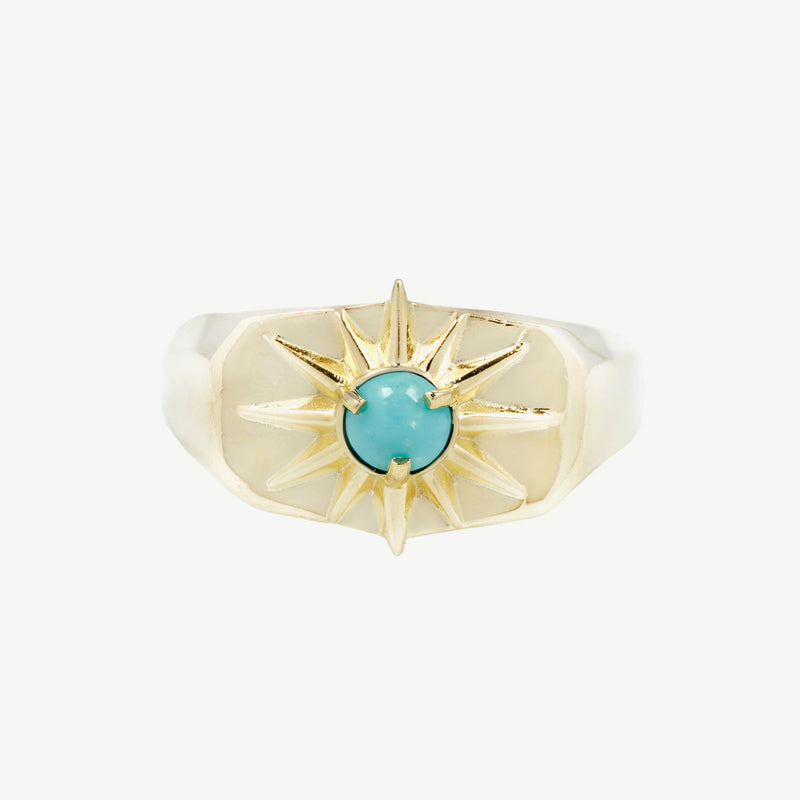 Starburst Signet in Turquoise - READY TO SHIP