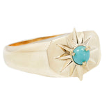 Starburst Signet in Turquoise - READY TO SHIP