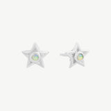 Tiny Star Studs in Opal