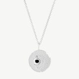 Sun and Moon Charm Necklace in Black Spinel