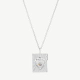 Lace Heart Necklace in Moonstone
