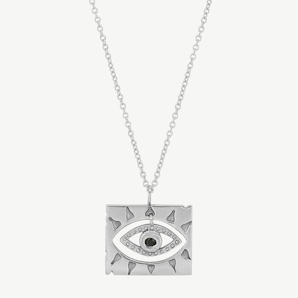 Lone Eye Necklace in Black Spinel