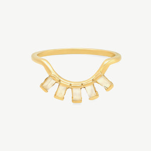 Eyelash Ring in Moonstone