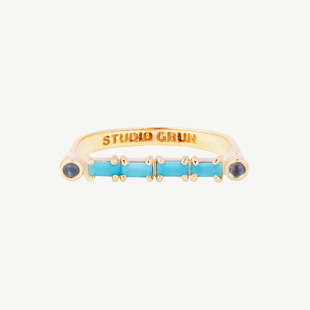 Cha Cha Ring in Turquoise + Moonstone