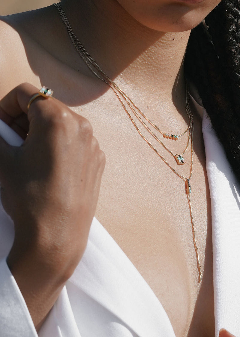 Cobble Necklace in Pink Opal