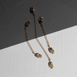Hamsa Necklace in Turquoise