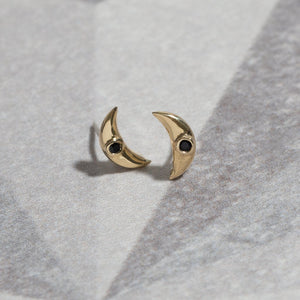 Moon Studs in Turquoise