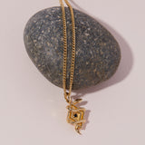 Sidewinder Necklace in Black Spinel
